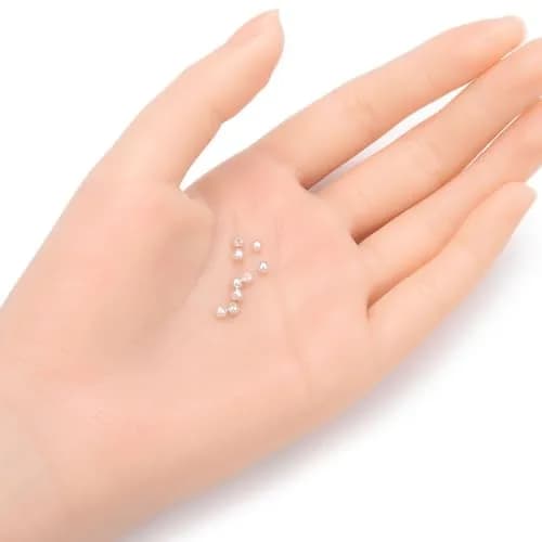 Adabele 50pcs Sterling Silver 3mm Round Bead | Hypoallergenic Jewelry Findings thumbnail 2
