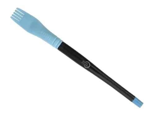 Mercer Culinary Silicone Plating Comb Brush Blue | Heat-Resistant Food-Safe Silicone thumbnail 2