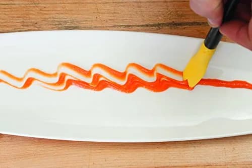 Mercer Culinary Silicone Plating Saw Tooth Brush Yellow | Heat-Resistant Up to 480°F thumbnail 3