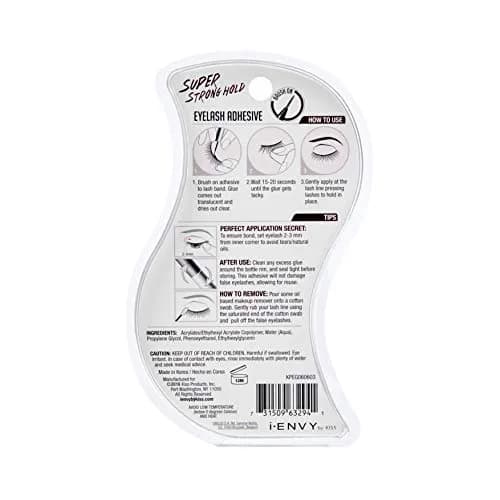 iENVY Super Strong Hold Eyelash Adhesive Clear 2 Pack | Waterproof & Hypoallergenic thumbnail 7