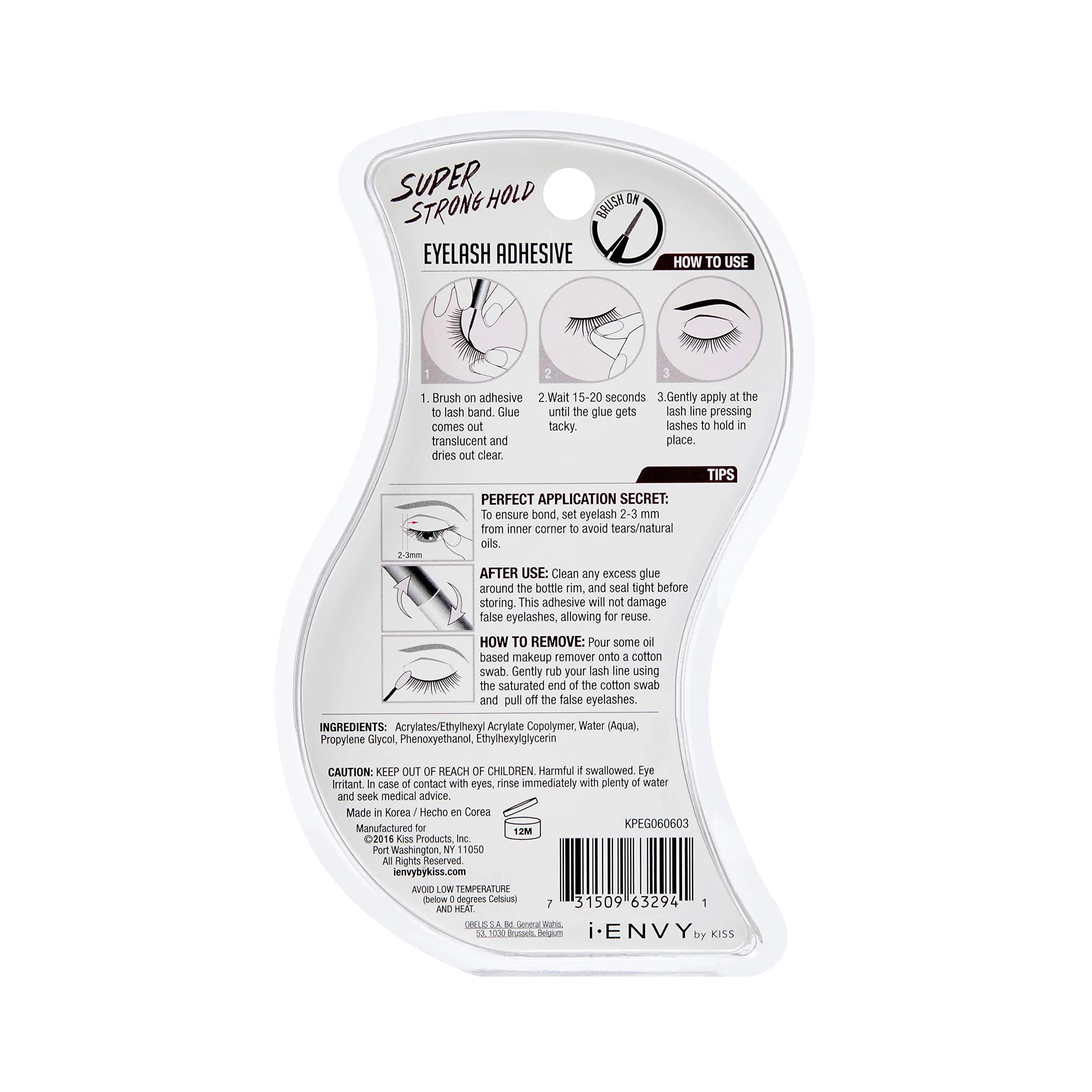 iENVY Super Strong Hold Eyelash Adhesive Clear 2 Pack | Waterproof & Hypoallergenic - view 7