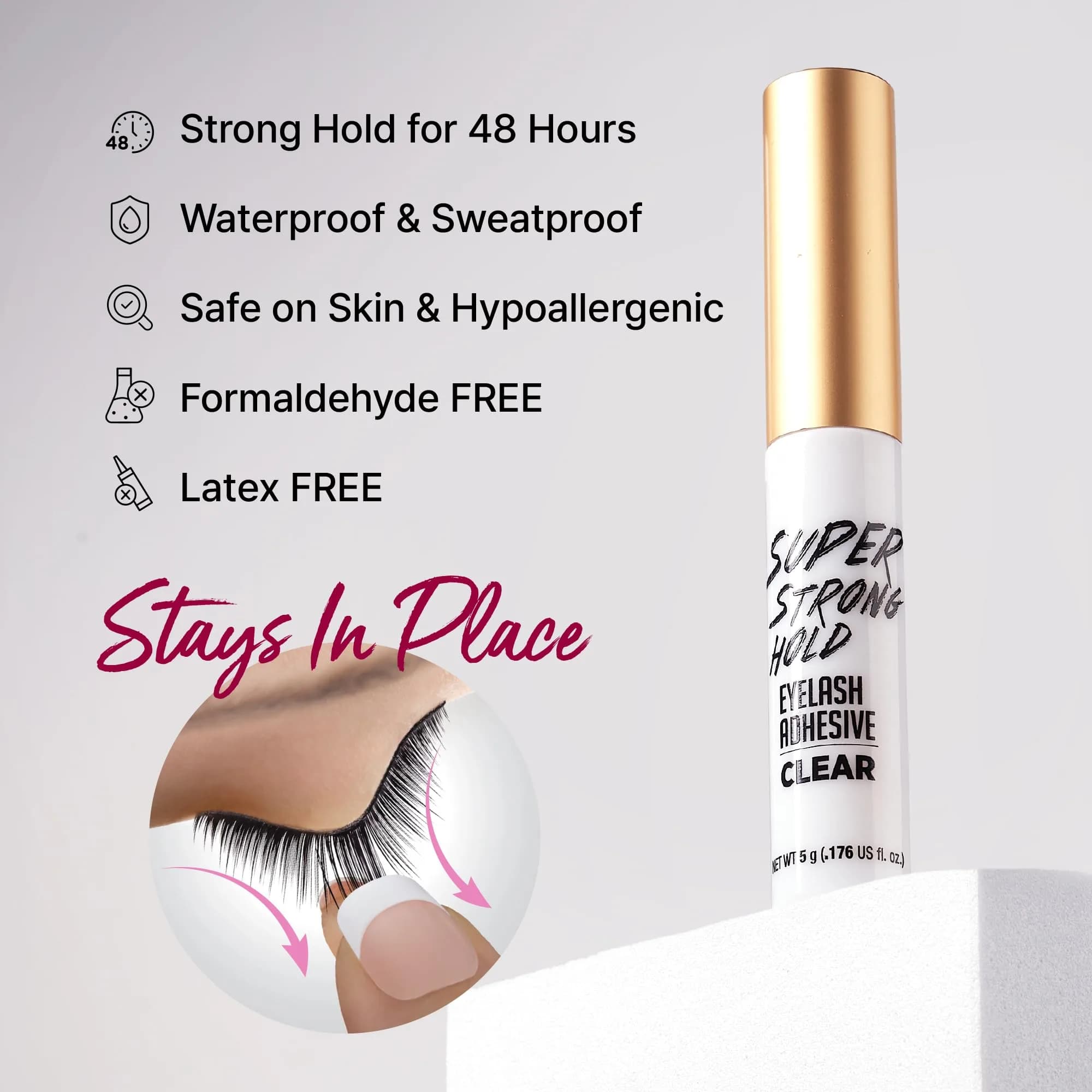 iENVY Super Strong Hold Eyelash Adhesive Clear 2 Pack | Waterproof & Hypoallergenic - view 2