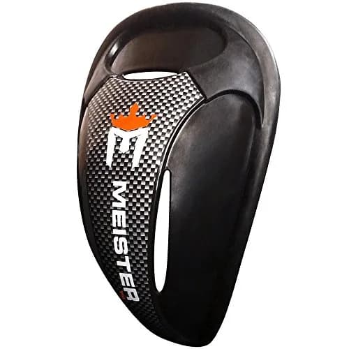 Meister Impact Protection Gear Groin Protector Cup for MMA, Boxing & Contact Sports | Adult, Black w/ Carbon thumbnail 1
