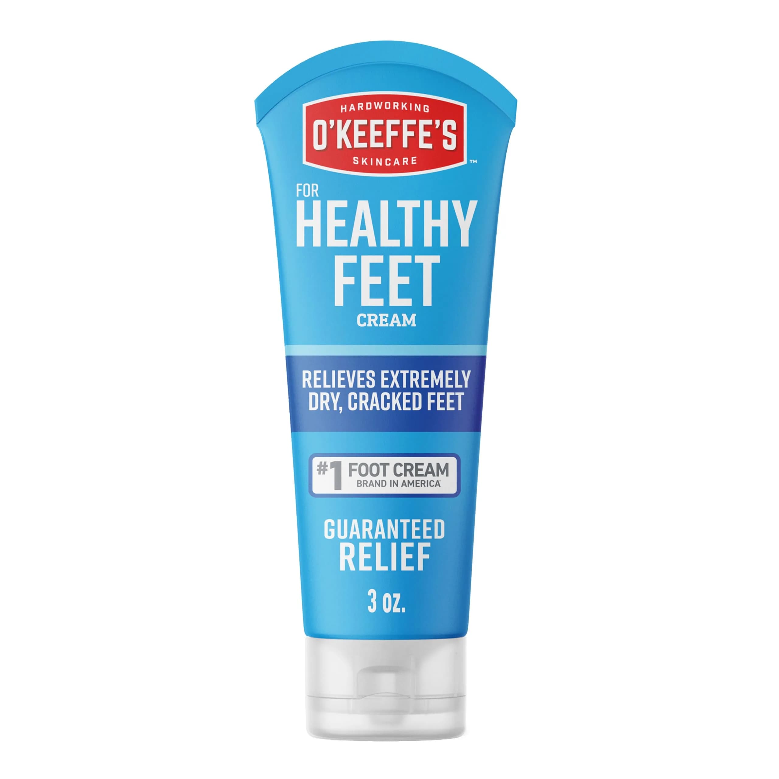 O'Keeffe's for Healthy Feet Foot Cream, 3 oz (89 ml) Tube, 2-Pack | Intensive Dry & Cracked Heel Repair — 3 Ounce