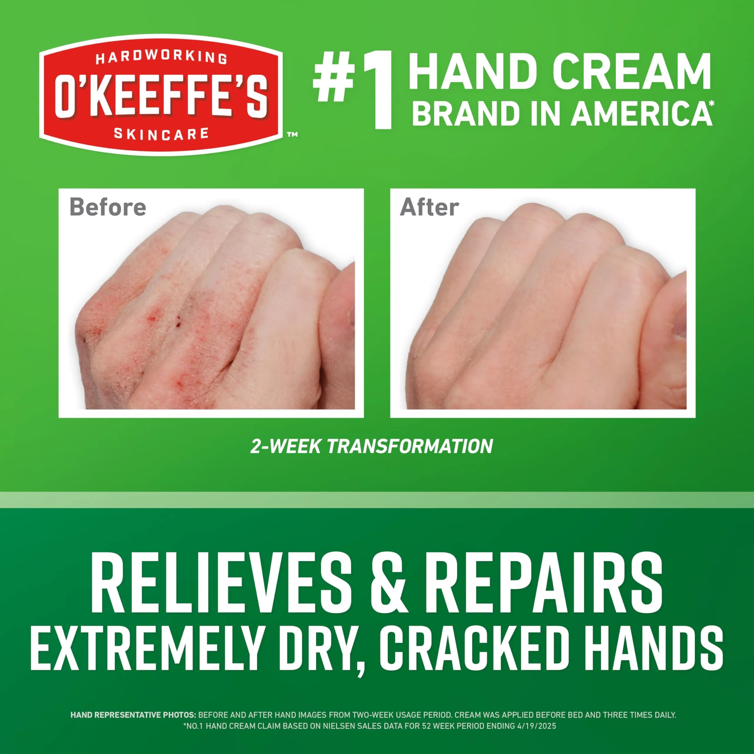 O'Keeffe's Working Hands Hand Cream 85g (3 oz) | Intensive Repair for Cracked, Dry Hands - view 2