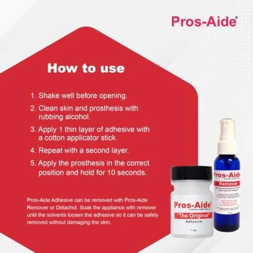 Pros-aide The Original Medical Skin Adhesive 1 oz (29.57 ml) | Patented Formula for Prosthetics & Special Effects thumbnail 2