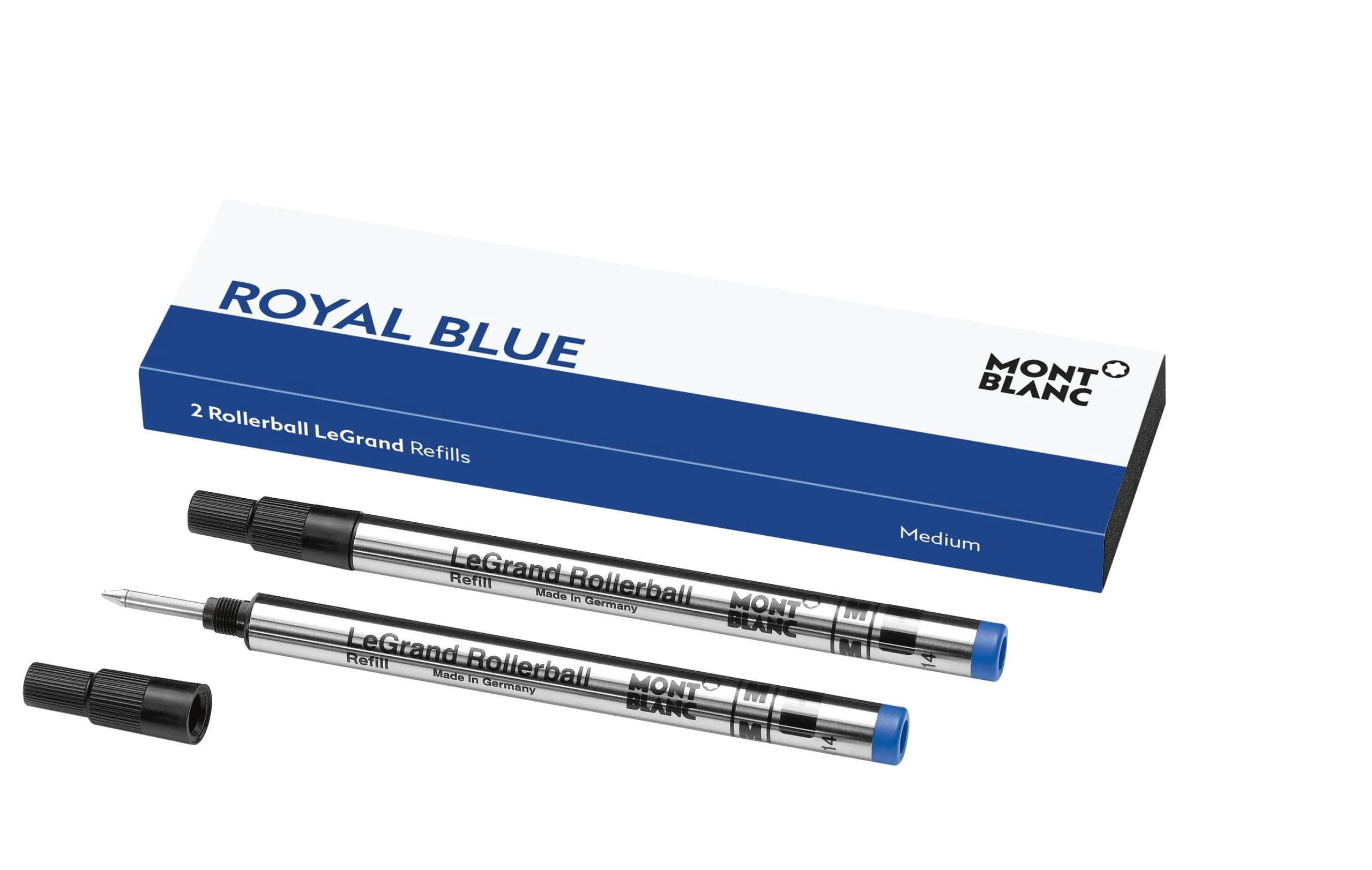 Montblanc Rollerball LeGrand Refills (M) Royal Blue 2 x 0.8 cm (2 x 0.3 in) | Smooth Ink Flow for Meisterstück Pens - main product image