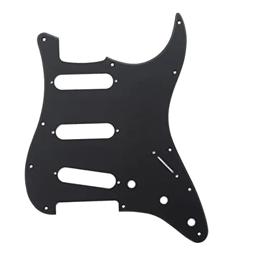 Musiclily Pro SSS 11-Hole ST Guitar Pickguard 1Ply Matte Black | Fits Fender Stratocaster thumbnail 1