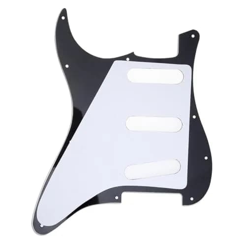 Musiclily Pro SSS 11-Hole ST Guitar Pickguard 1Ply Matte Black | Fits Fender Stratocaster thumbnail 3