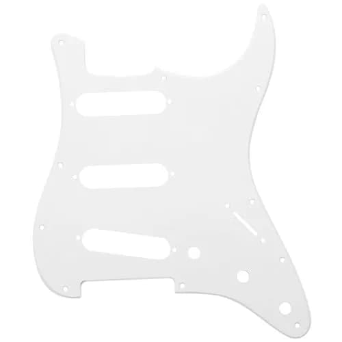 Musiclily Pro SSS 11-Hole ST Guitar Pickguard 1Ply White | Fits Fender US/Mexico Made Standard Stratocaster thumbnail 1