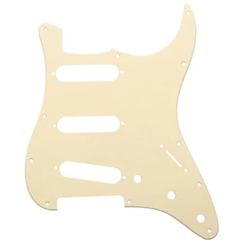 Musiclily Pro SSS 11-Hole ST Guitar Pickguard 1Ply Cream | Fits Fender US/Mexico Stratocaster thumbnail 1
