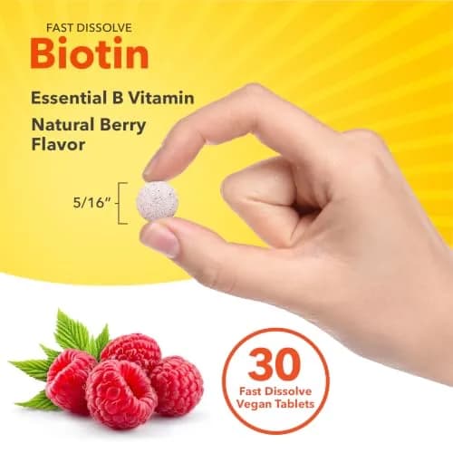 Sundance Biotin 5000mcg | 30 Vegan Tablets | Essential B-Vitamin for Hair & Skin thumbnail 6