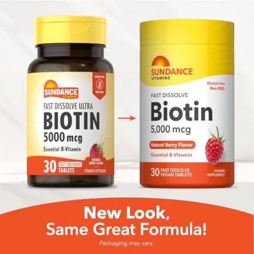Sundance Biotin 5000mcg | 30 Vegan Tablets | Essential B-Vitamin for Hair & Skin thumbnail 7
