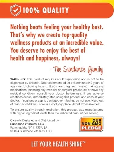 Sundance Vitamin C 500mg with Bioflavonoids & Rose Hips | Vegetarian, Non-GMO, 50 Caplets thumbnail 5