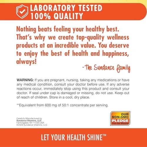 Sundance Cranberry Supplement 60 Capsules | Plus Vitamin C | Non-GMO Gluten-Free thumbnail 5
