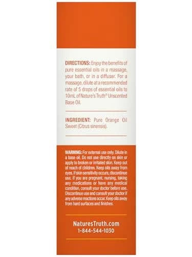Nature's Truth Orange Sweet Essential Oil 15 mL | Pure, Plant-Based & Non-GMO thumbnail 6