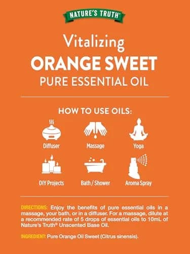 Nature's Truth Orange Sweet Essential Oil 15 mL | Pure, Plant-Based & Non-GMO thumbnail 2