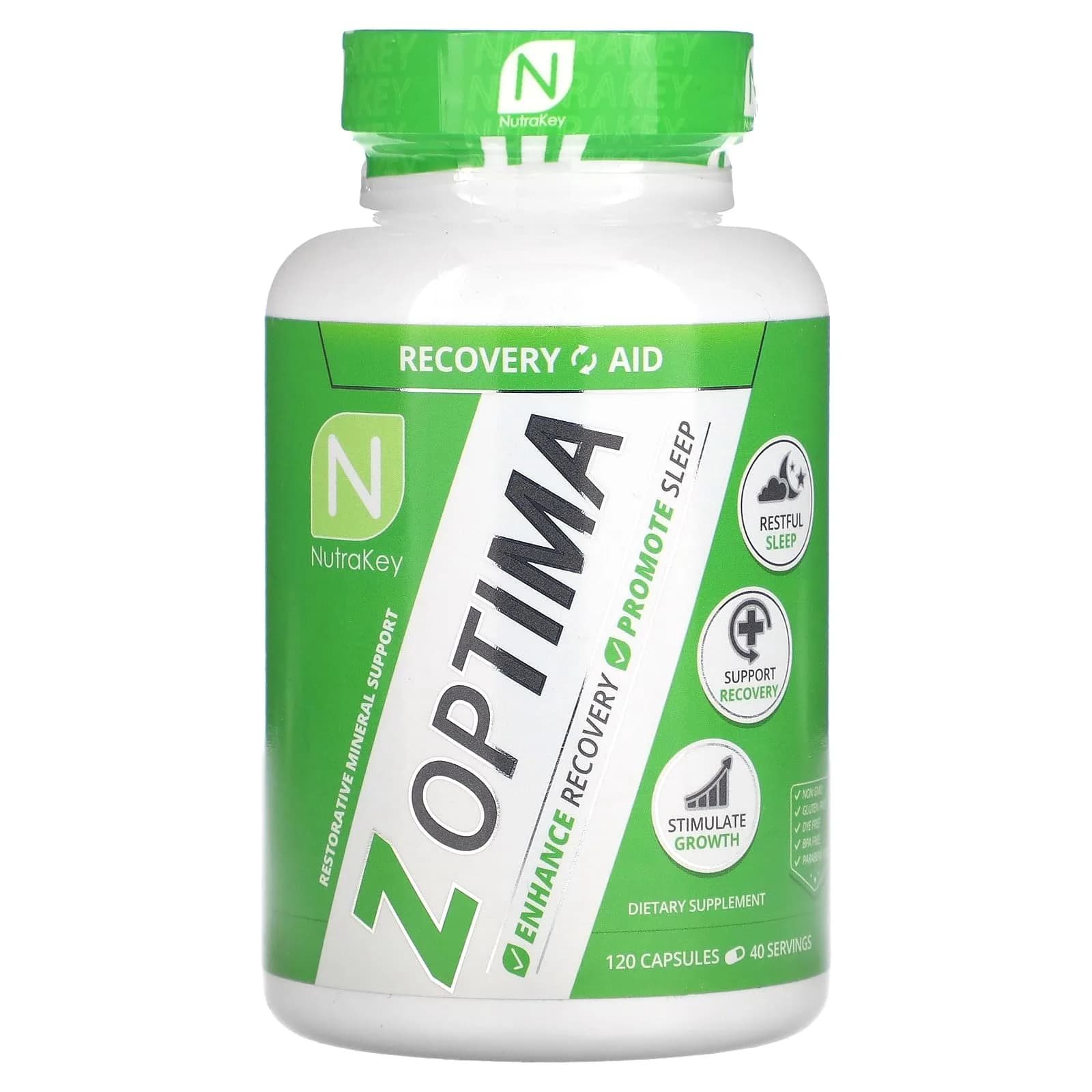 NutraKey Z Optima Capsules 120 Count | Supports Muscle Recovery & Sleep