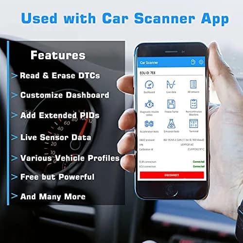Veepeak Mini Bluetooth OBD2 Scanner Code Reader for Android | Vehicle Scan Tool thumbnail 7