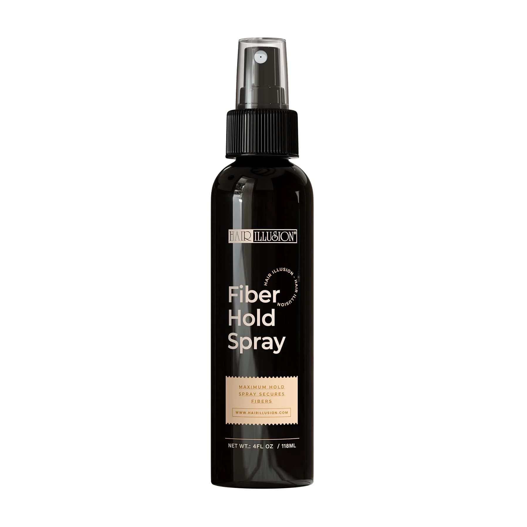 Hair Illusion - EXTRA Strong Hold Hair Spray 4oz | Non Aerosol, All Day Hold for Thinning Hair — Black