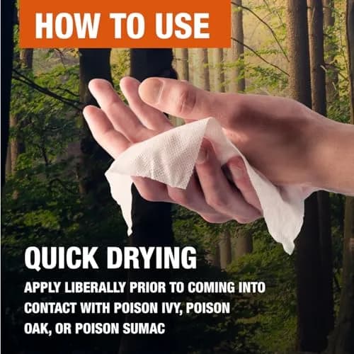 CoreTex Ivy X Pre-Contact Poison Ivy Wipes 50 Pack | Proactive Skin Barrier for Poison Oak & Sumac thumbnail 4