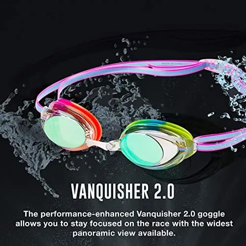 Speedo Unisex-child Swim Goggles Vanquisher 2.0 Junior | Mirrored Blue, UV & Anti-Fog, Low Profile Fit thumbnail 6