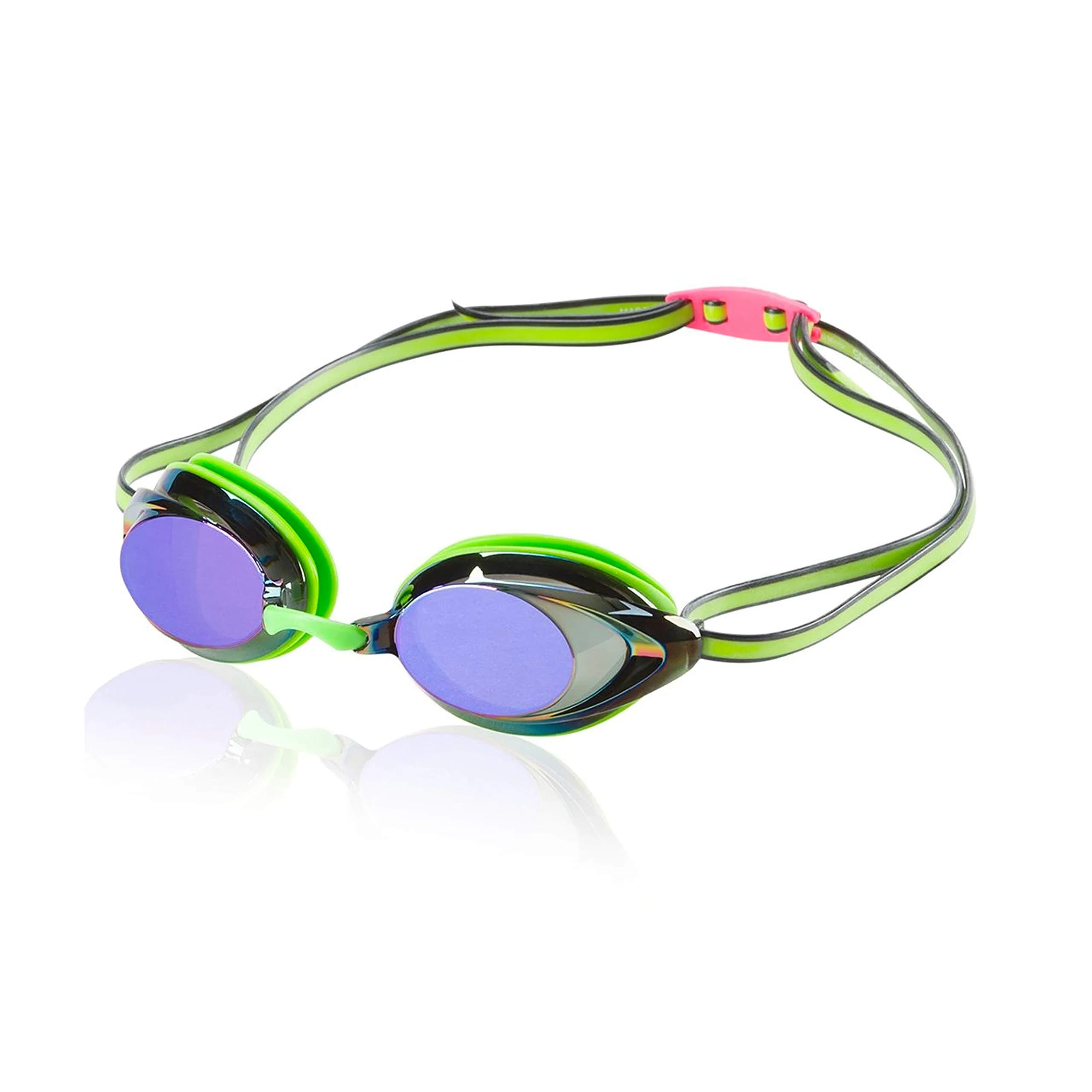 Speedo Unisex-Adult Swim Goggles Mirrored Vanquisher 2.0 | Anti-Fog, UV Protected, Low Profile (100 words) — 2.0 Key Lime