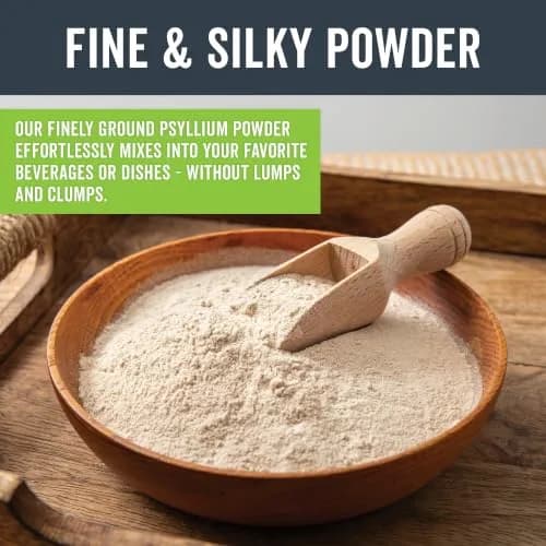 Viva Naturals Organic Psyllium Husk Powder, 24 oz – Finely Ground, Unflavored, Vegan, Keto, Paleo, Non-GMO Plant-Based Superfood for Digestive Health thumbnail 5
