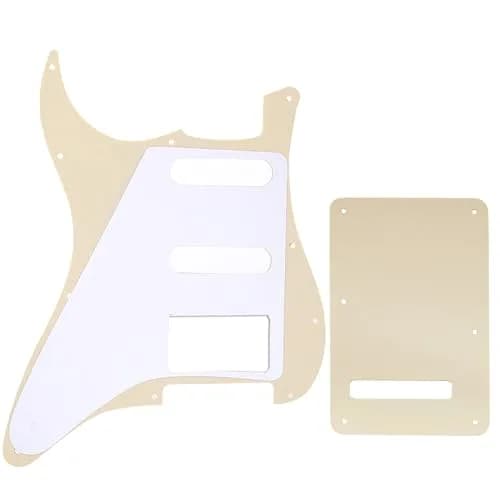 Musiclily Pro SSH 11 Hole ST Pickguard and BackPlate Set Aged White Pearl | Fits Fender US/Mexico Strat thumbnail 3