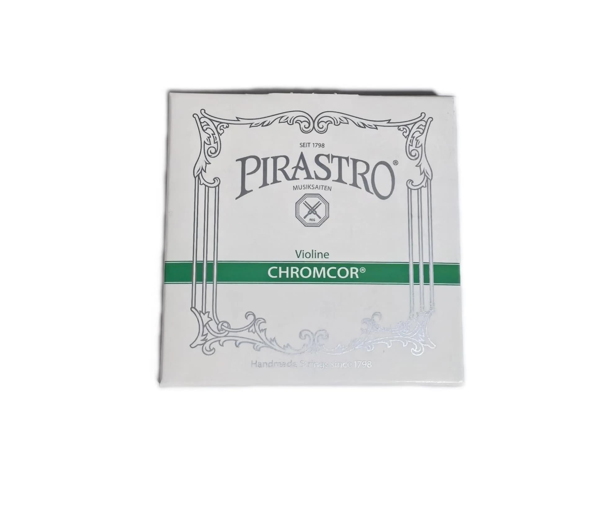 Chromcor (Pirastro) Violin Strings Medium Gauge Full Set 4/4 Steel Core Ball End | Made in Germany — Multicolor