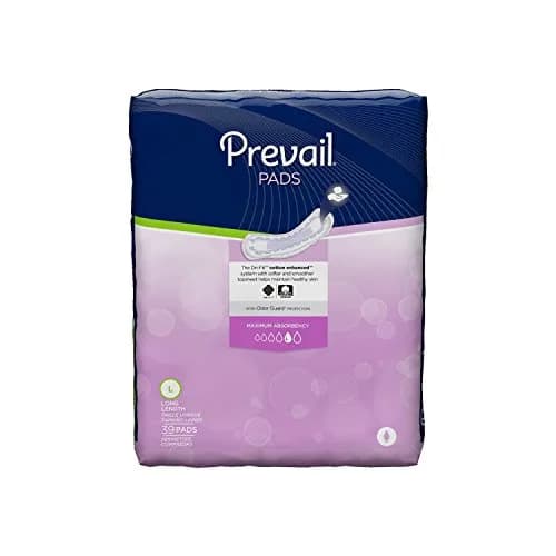 Prevail Daily Pads for Bladder Leaks | Maximum Absorbency, 13 in, 39 ct - main product image