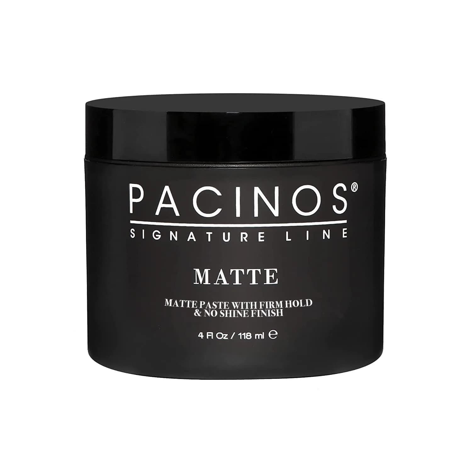 Pacinos Matte Hair Paste for Men, Firm Hold, No Shine, Styling Wax, 4 fl oz | Long-lasting matte finish, versatile for all hair types