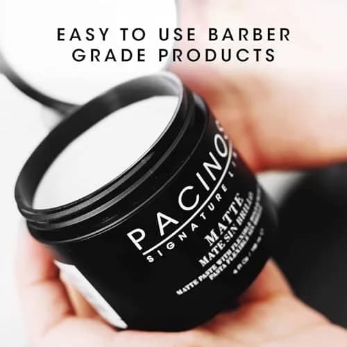 Pacinos Matte Hair Paste for Men, Firm Hold, No Shine, Styling Wax, 4 fl oz | Long-lasting matte finish, versatile for all hair types thumbnail 9
