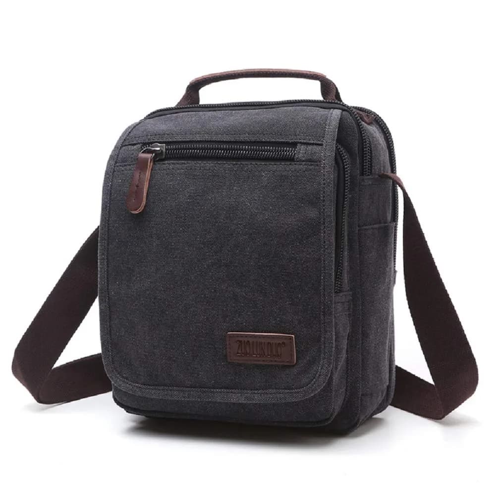 MiCoolker Canvas Messenger Bag Classic Shoulder Bag 10.6in | Multifunctional Travel Purse - main product image