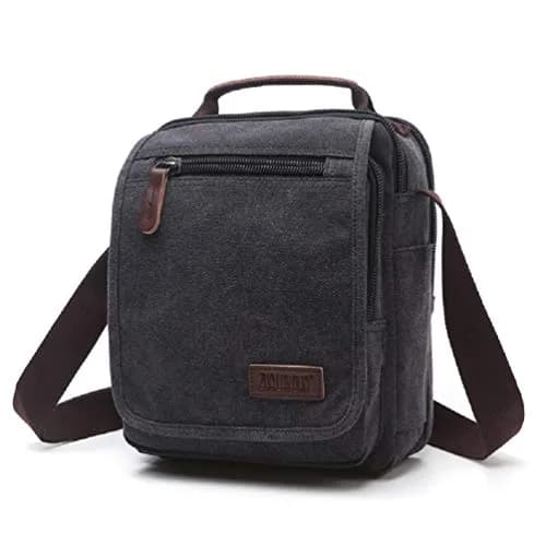 MiCoolker Canvas Messenger Bag Classic Shoulder Bag 10.6in | Multifunctional Travel Purse thumbnail 1