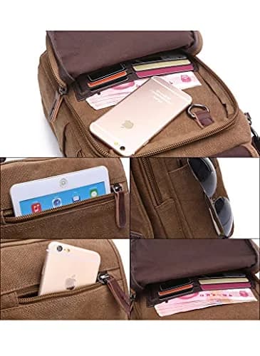 MiCoolker Canvas Messenger Bag Classic Shoulder Bag 10.6in | Multifunctional Travel Purse thumbnail 8