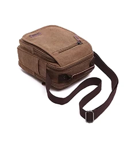 MiCoolker Canvas Messenger Bag Classic Shoulder Bag 10.6in | Multifunctional Travel Purse thumbnail 9