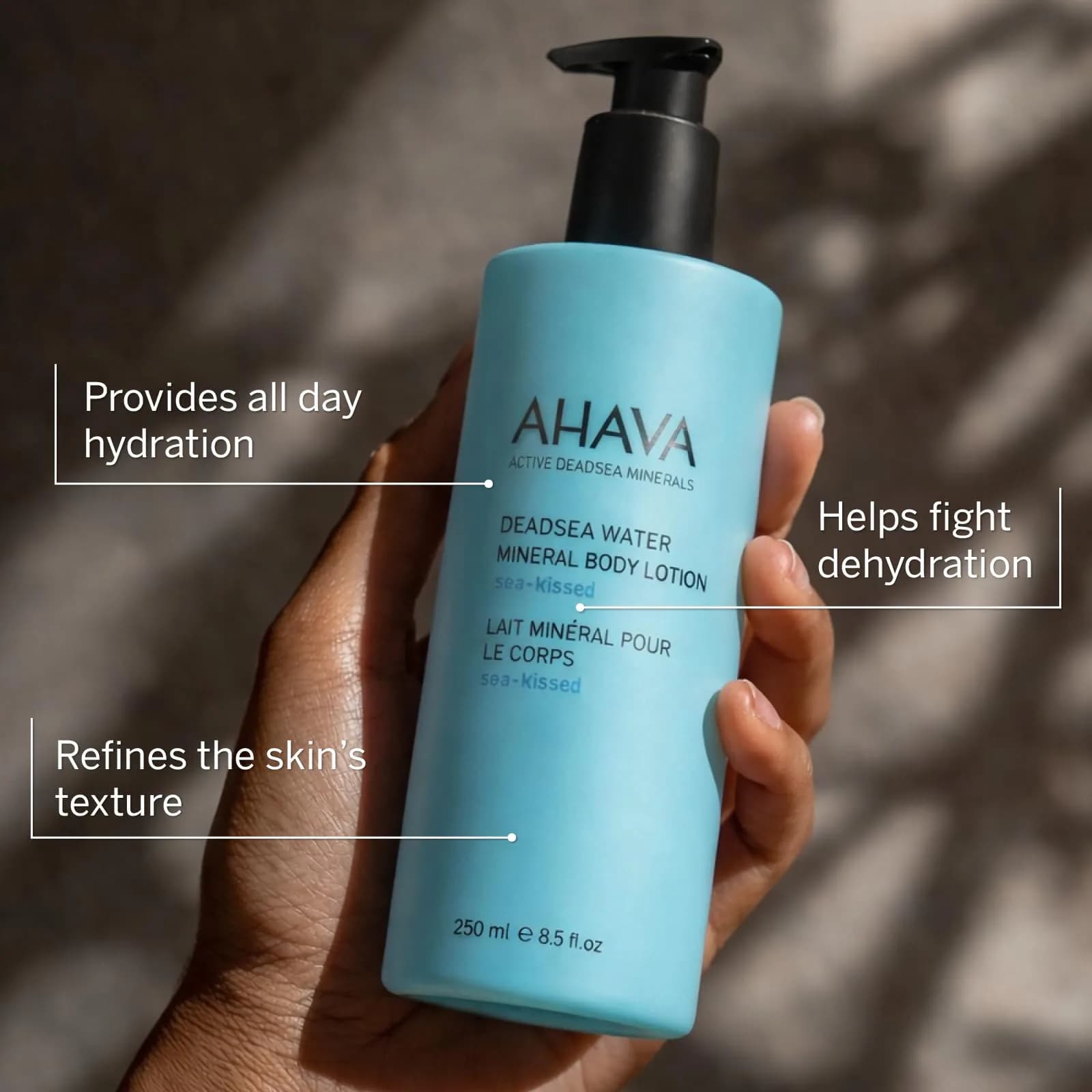 AHAVA Dead Sea Water Mineral Body Lotion, Sea-Kissed 8.5 Fl Oz | All Day Hydration & Skin Refinement - view 3