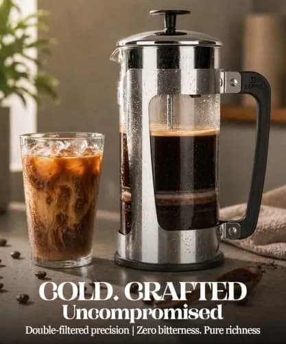 ESPRO P5 French Press Coffee Maker 532ml (18oz) | Grit-Free Coffee with Patented Double Microfilter thumbnail 2