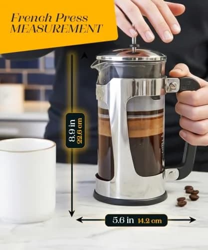 ESPRO P5 French Press Coffee Maker 532ml (18oz) | Grit-Free Coffee with Patented Double Microfilter thumbnail 3