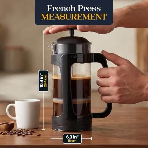 ESPRO P3 French Press Coffee Maker, 946ml (32oz) Black | Grit-Free Coffee & Tea Brewer thumbnail 2