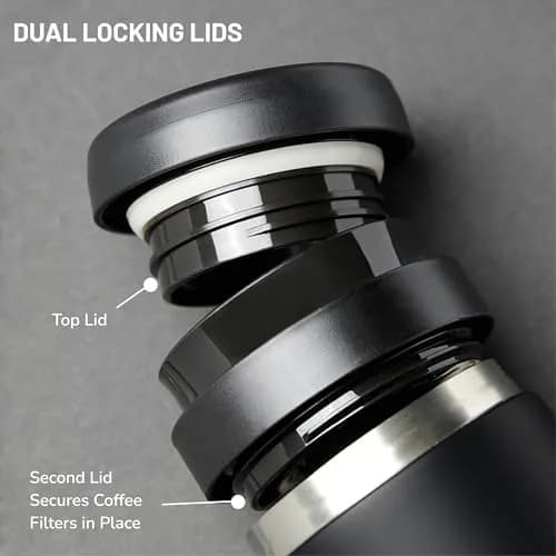 ESPRO Go P0 Ultralight French Press Coffee Maker for Travel, Vacuum Insulated Stainless Steel, 16 Ounces thumbnail 8