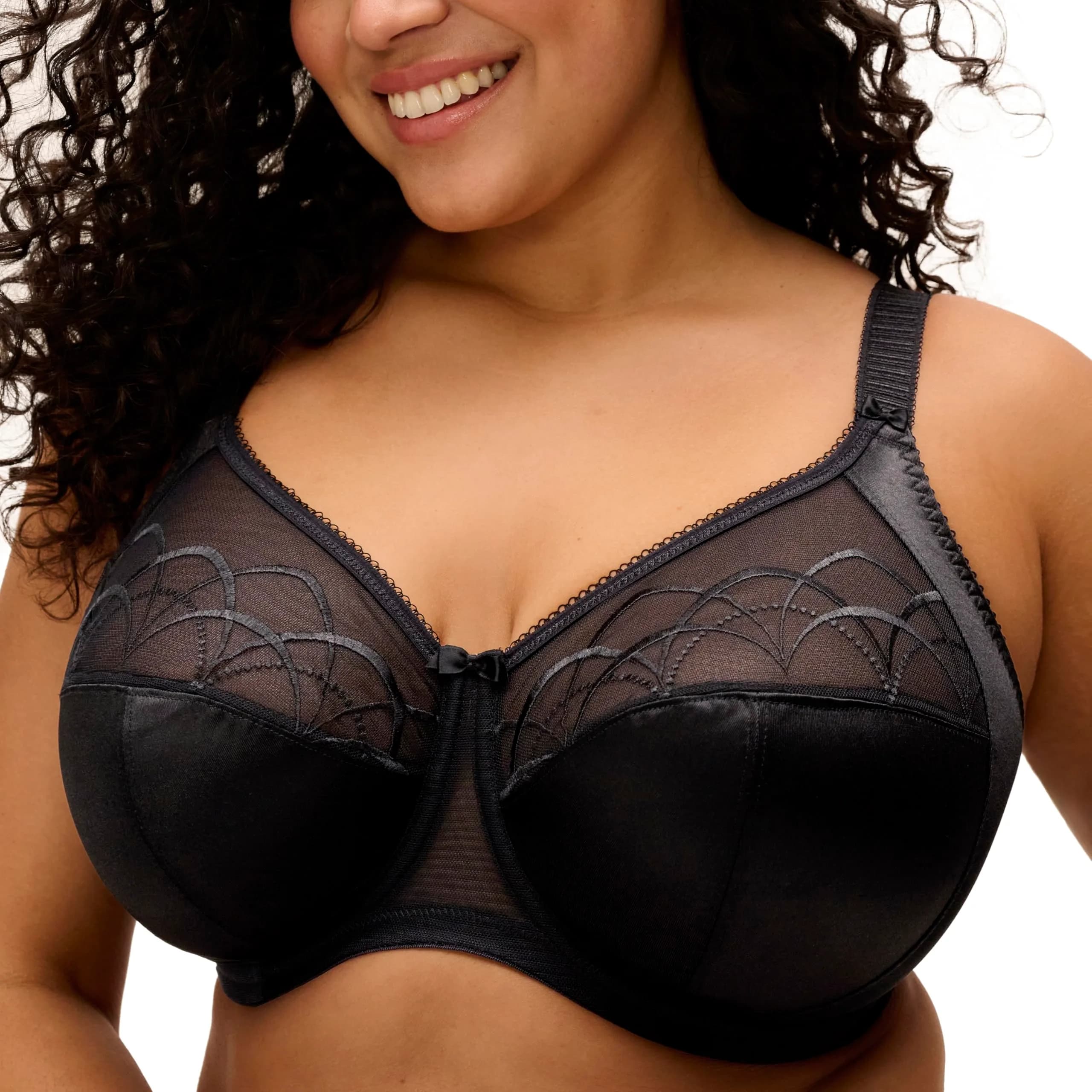 Elomi Cate Underwire Banded Bra 34G | Full Coverage Support & Elegant Sheer Embroidery thumbnail 2