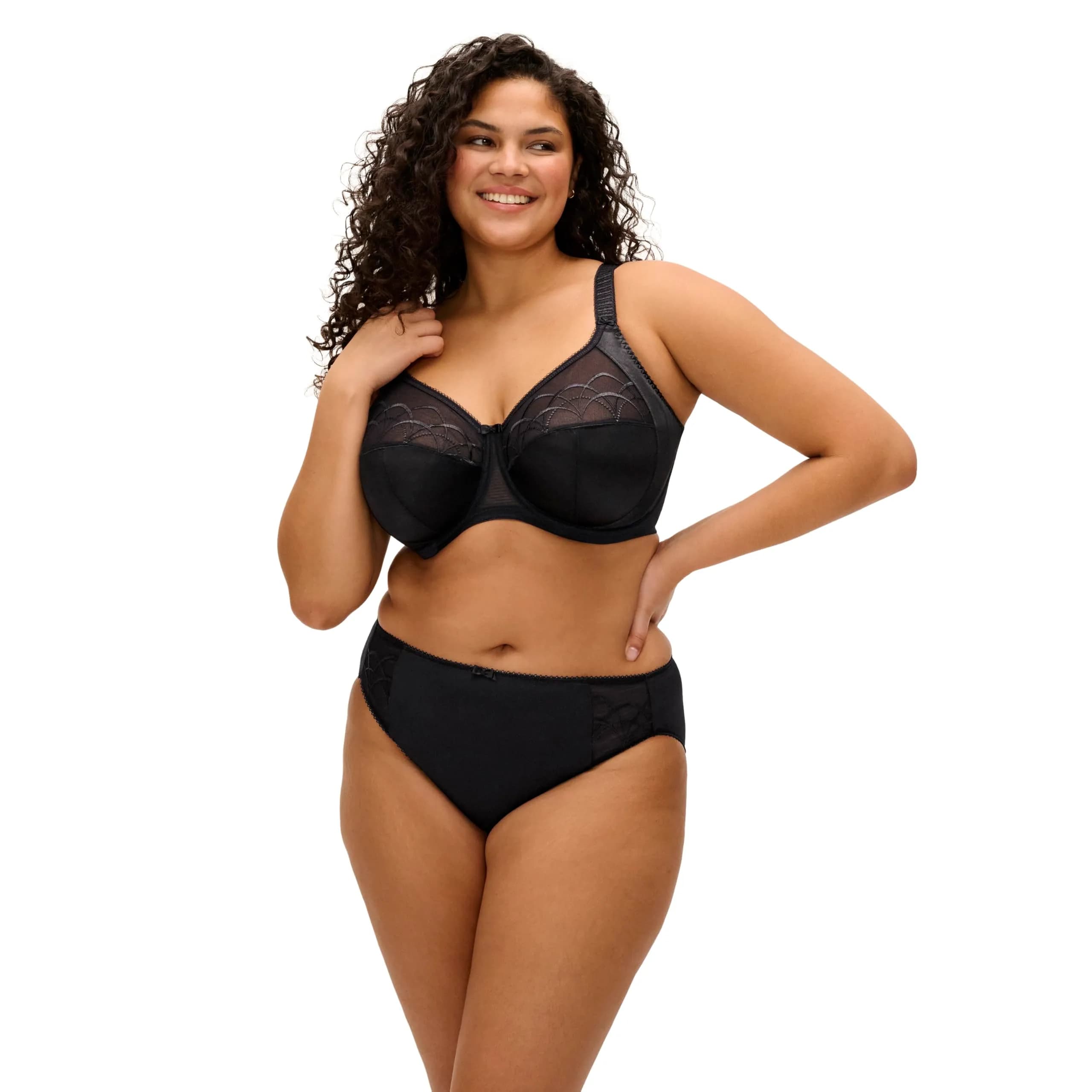 Elomi Cate Underwire Banded Bra 34G | Full Coverage Support & Elegant Sheer Embroidery thumbnail 3