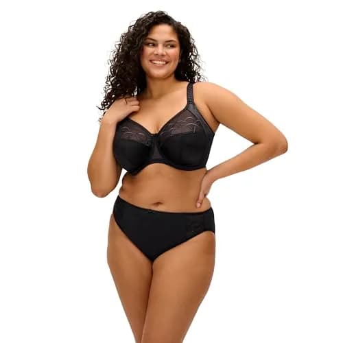 Elomi Cate Underwire Banded Bra 34HH | Full Coverage Support & Elegant Sheer Embroidery thumbnail 3