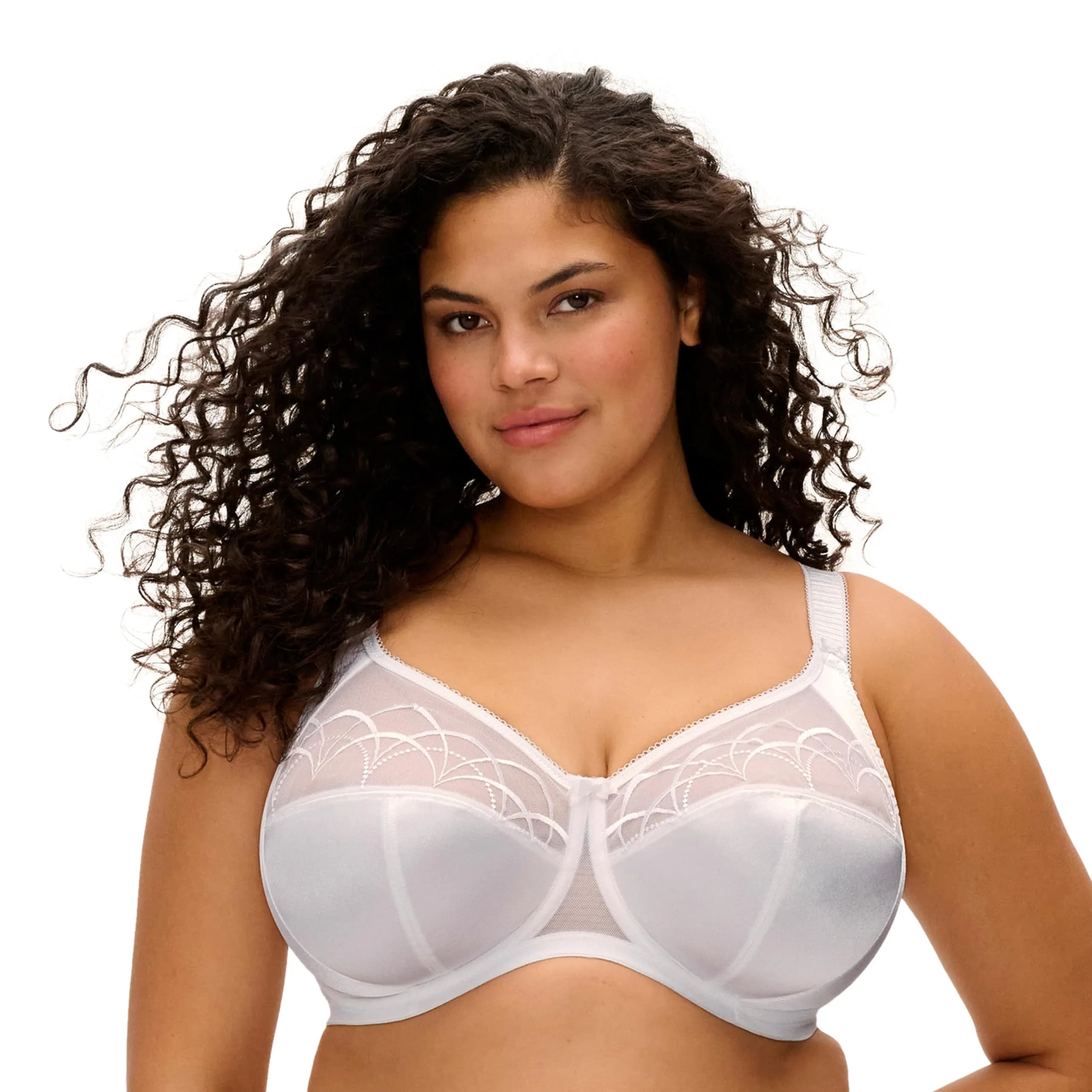 Elomi Cate Underwire Banded Bra 42H | Full Coverage Support & Elegant Sheer Embroidery - main product image