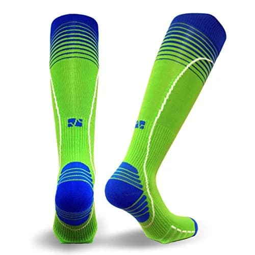 Vitalsox Performance Stripe Graduated Compression Socks | Boosts Circulation & Recovery (US, Small, Green) thumbnail 1