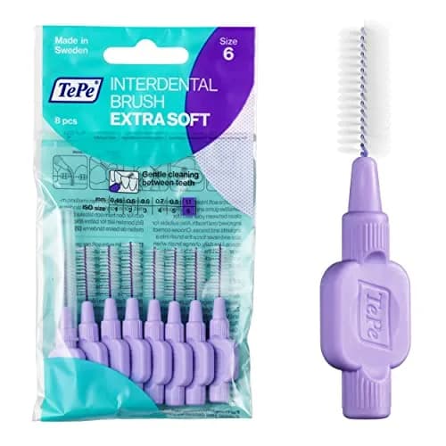 TePe Extra Soft Interdental Brush 1.1mm (Large Gaps) | Dermatologist Tested Hypoallergenic Toothbrush thumbnail 1
