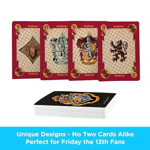 Aquarius Harry Potter Crests Playing Cards - Officially Licensed Card Deck for Kids, Teens & Adults Ages 6+ | Standard Poker Size thumbnail 3