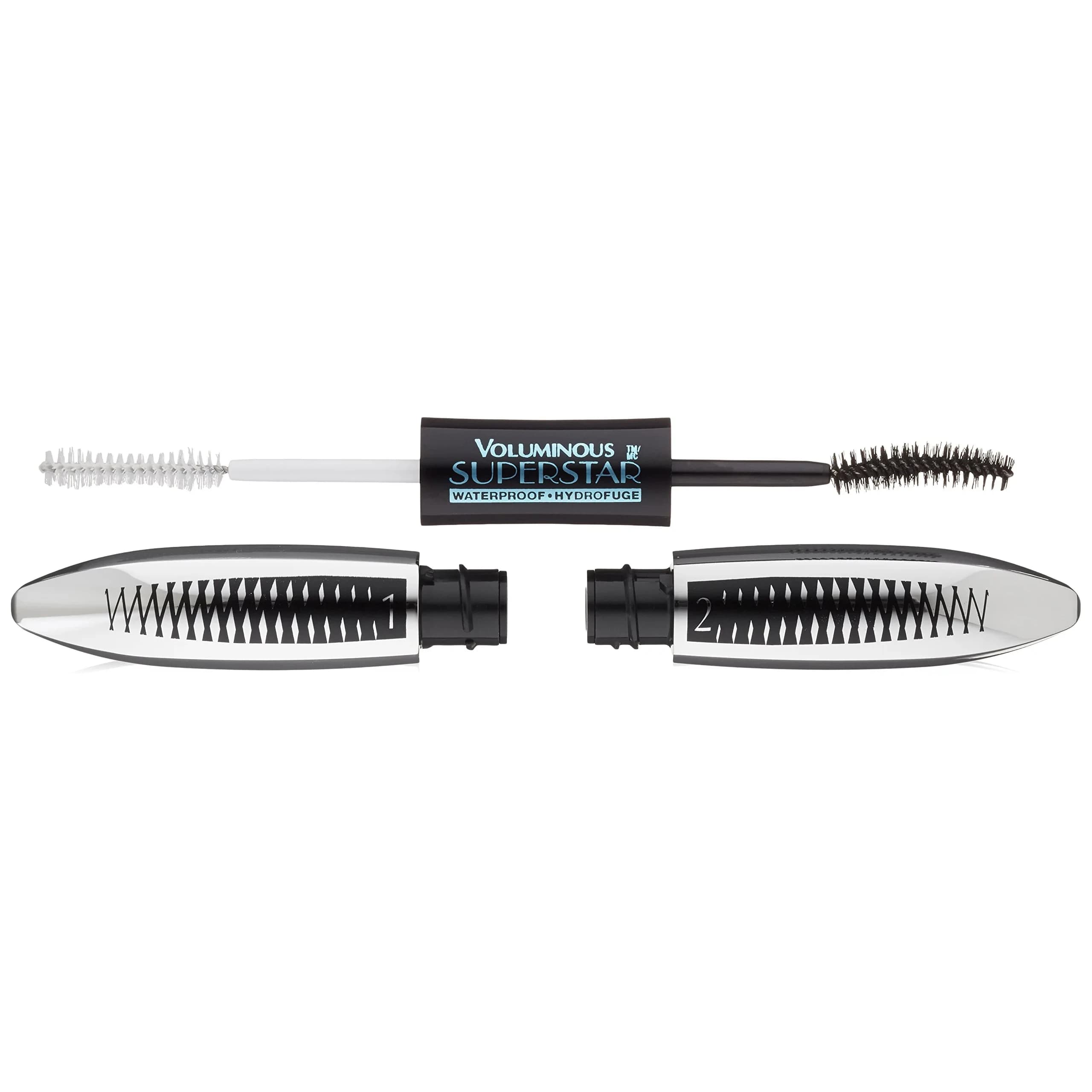 L'Oreal Paris Voluminous Superstar Waterproof Mascara, Blackest Black, 12 ml (0.41 Fl Oz) | Show-Stopping Lash Effect - main product image
